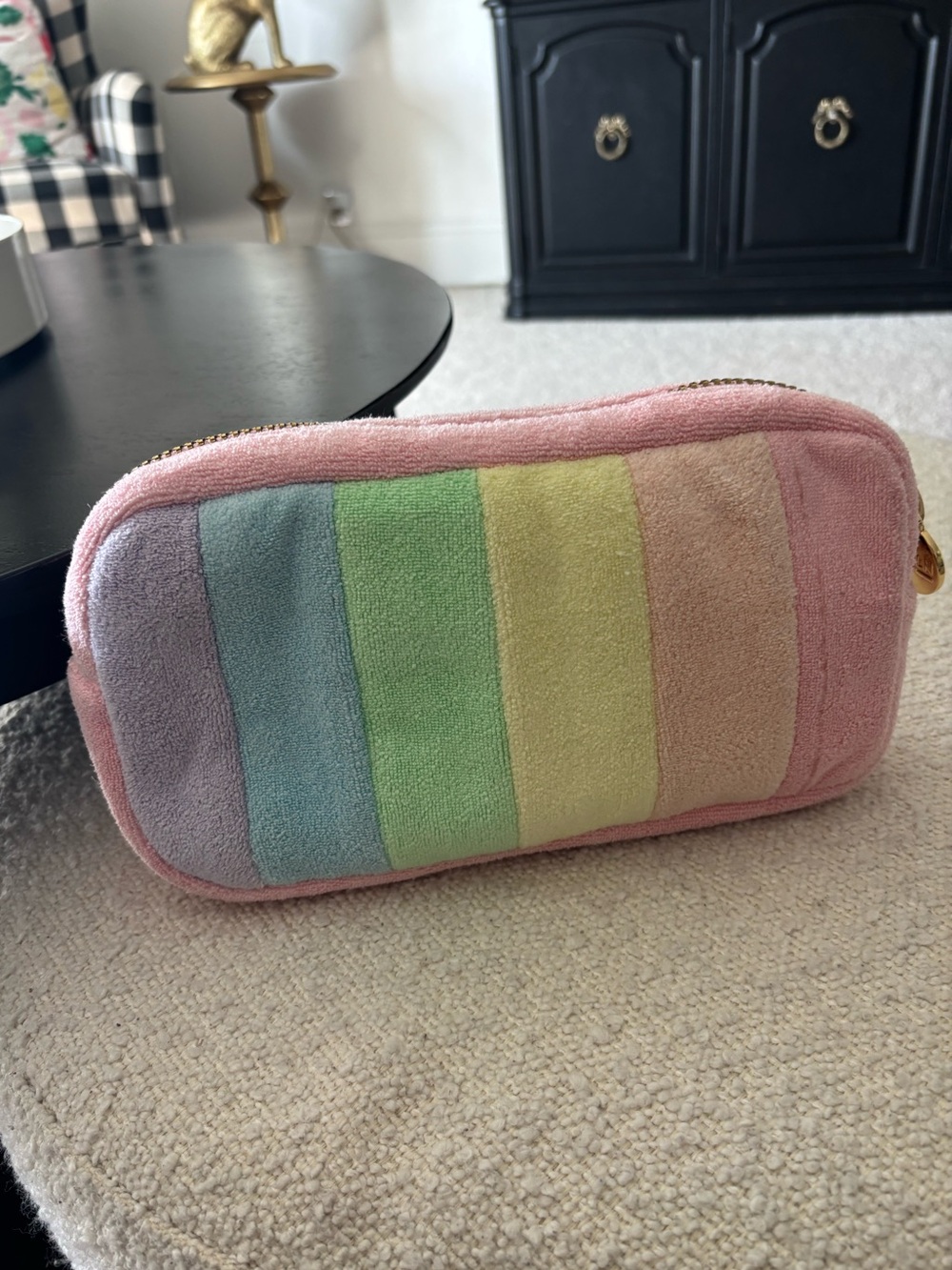 Stoney clover lane pastel rainbow terry cloth pouch